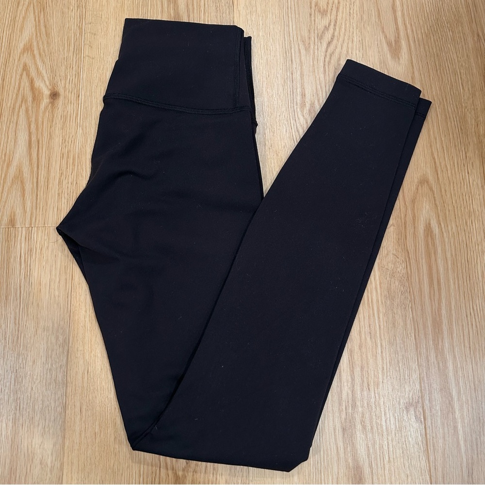Lululemon Wunder Under 28” High Rise Luon Black Leggings Pants Size 4 - Picture 6 of 12